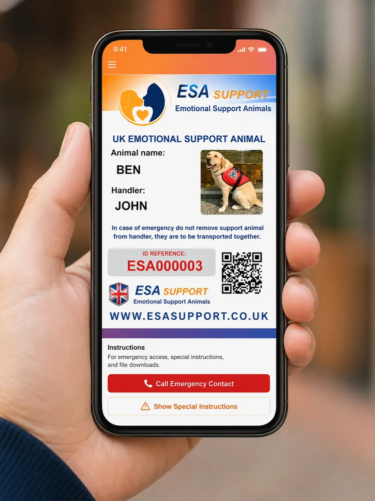 ESA public profile shown on phone